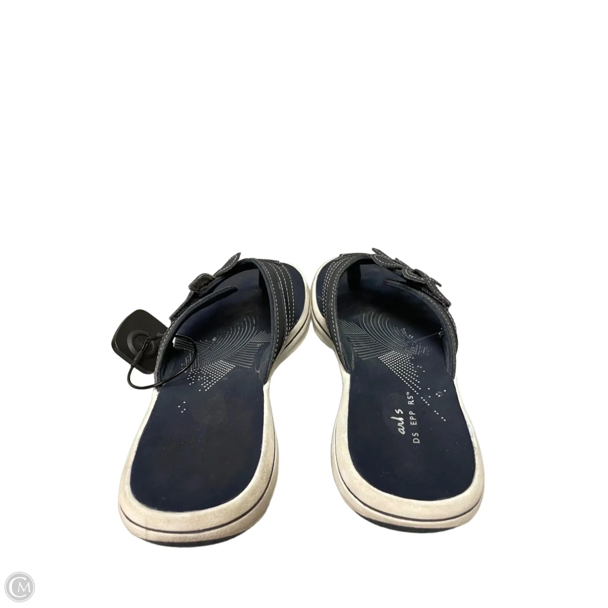 Sandals Flats By Clarks In Blue & White, Size: 7 clarks