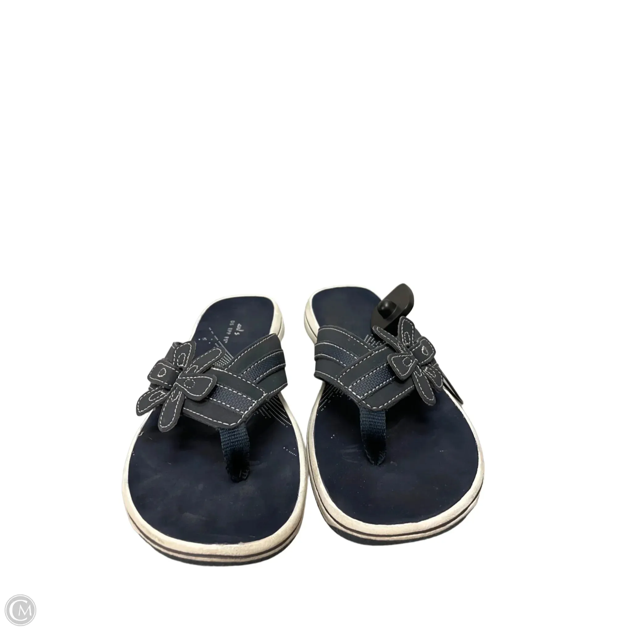 Sandals Flats By Clarks In Blue & White, Size: 7 clarks