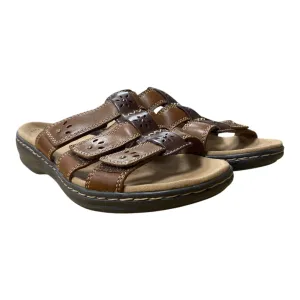 Sandals Flats By Clarks In Brown, Size:8 clarks