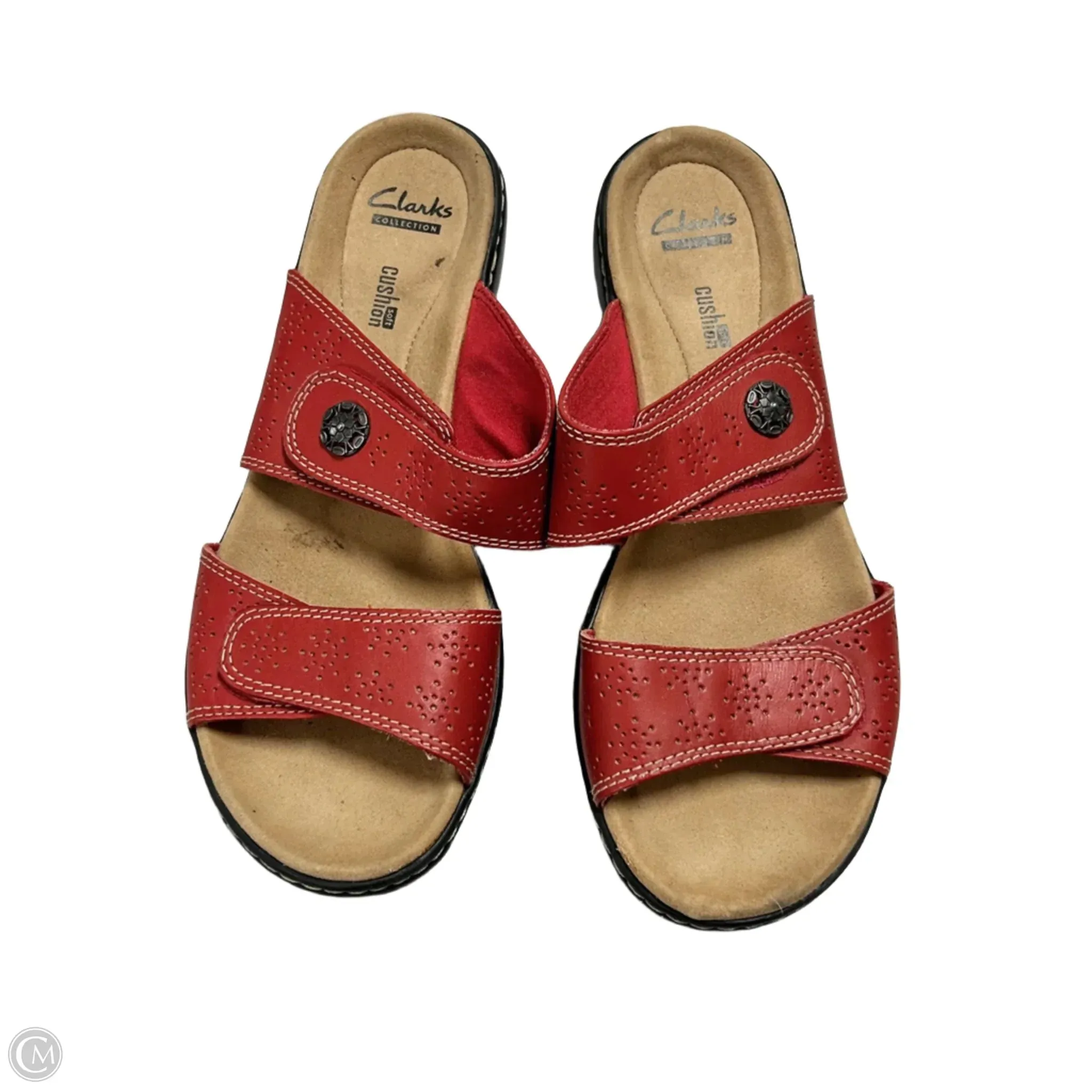 Sandals Flats By Clarks In Red, Size: 8.5 clarks