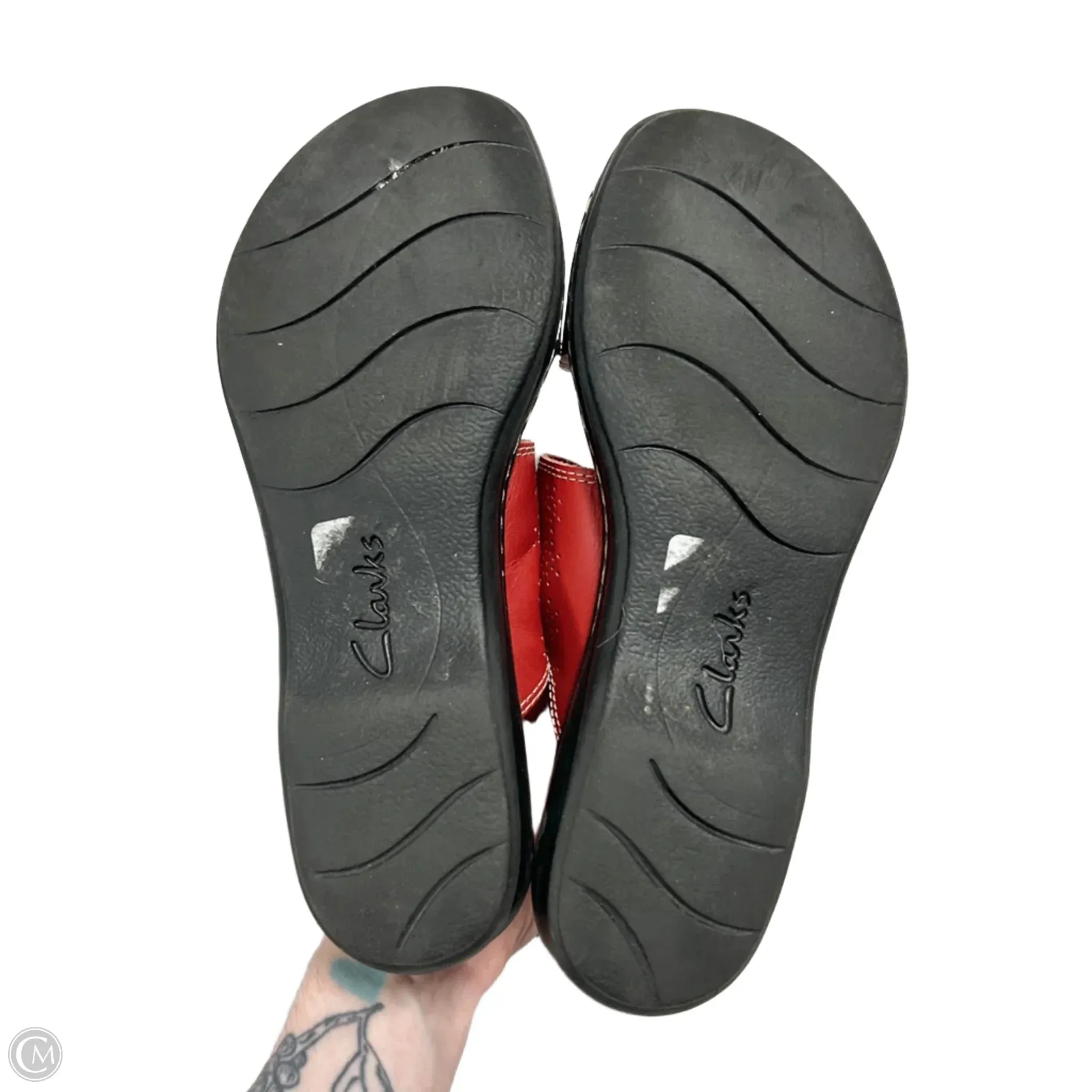 Sandals Flats By Clarks In Red, Size: 8.5 clarks