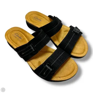 Sandals Flip Flops By Clarks In Black, Size: 8.5 clarks