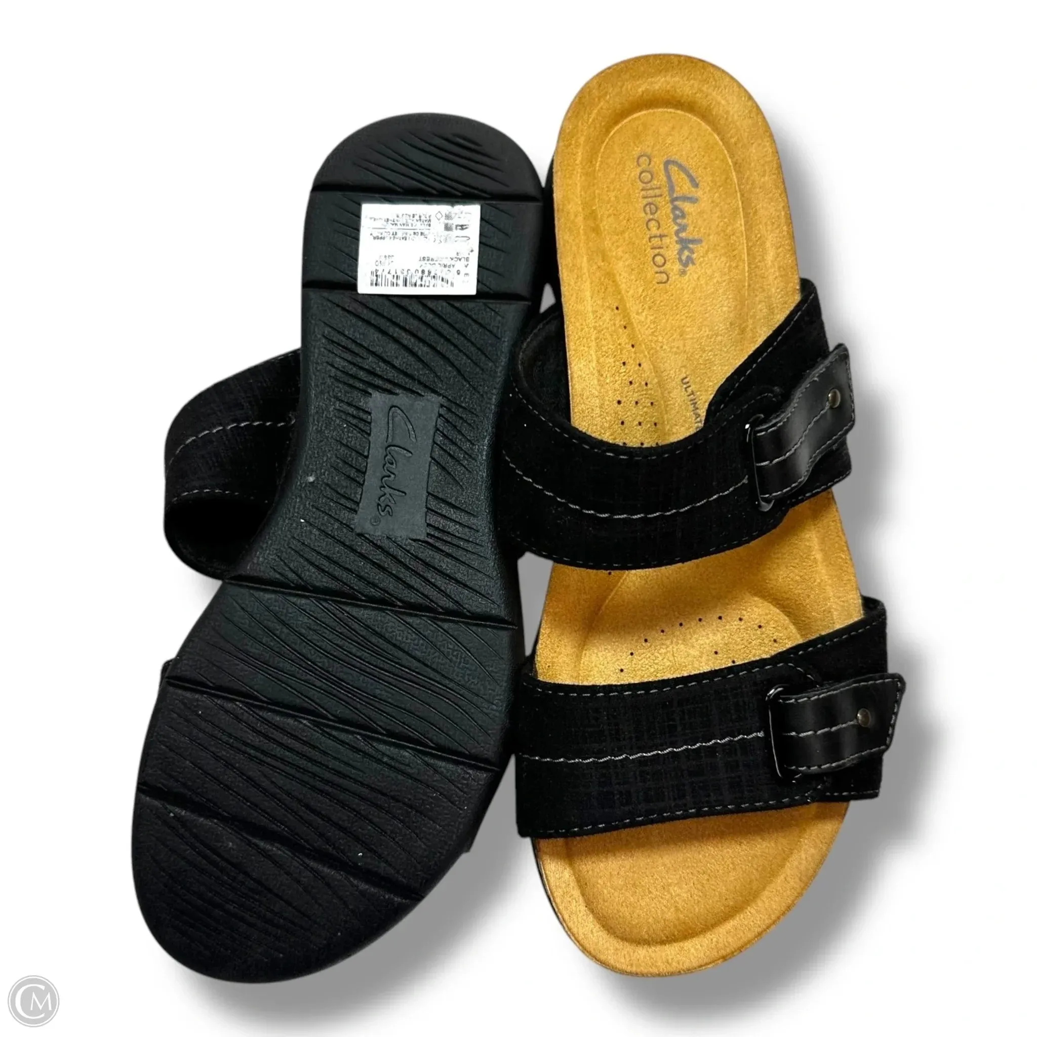 Sandals Flip Flops By Clarks In Black, Size: 8.5 clarks