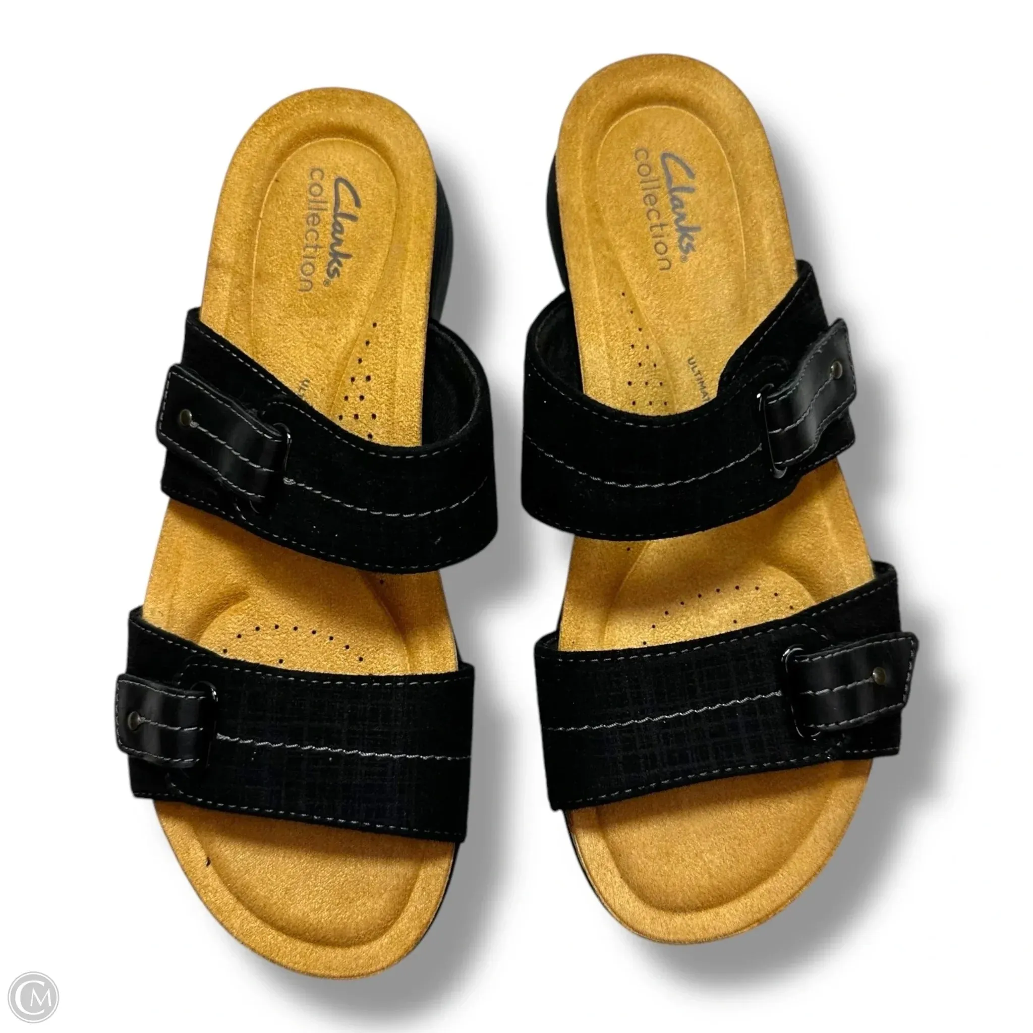 Sandals Flip Flops By Clarks In Black, Size: 8.5 clarks