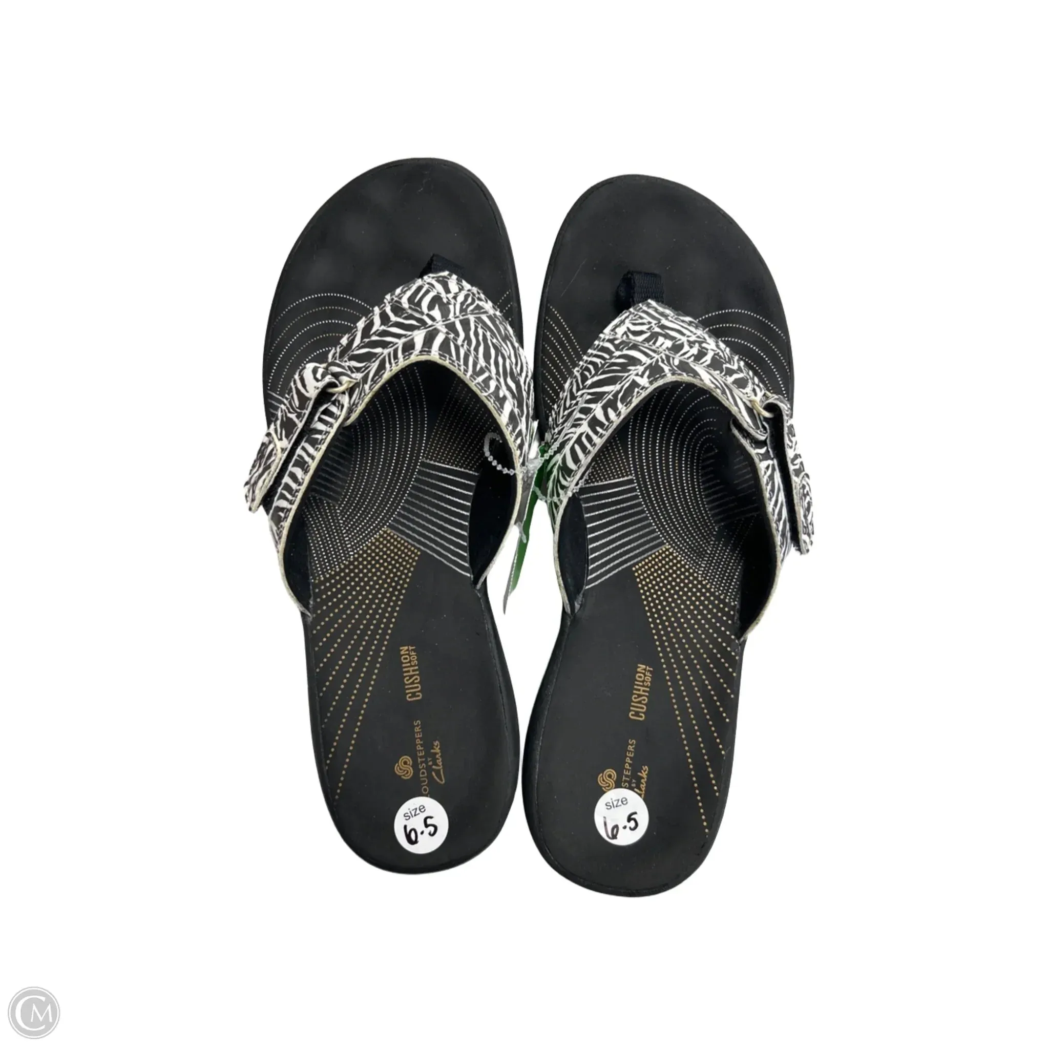 Sandals Flip Flops By Clarks In Black, Size: 9 clarks