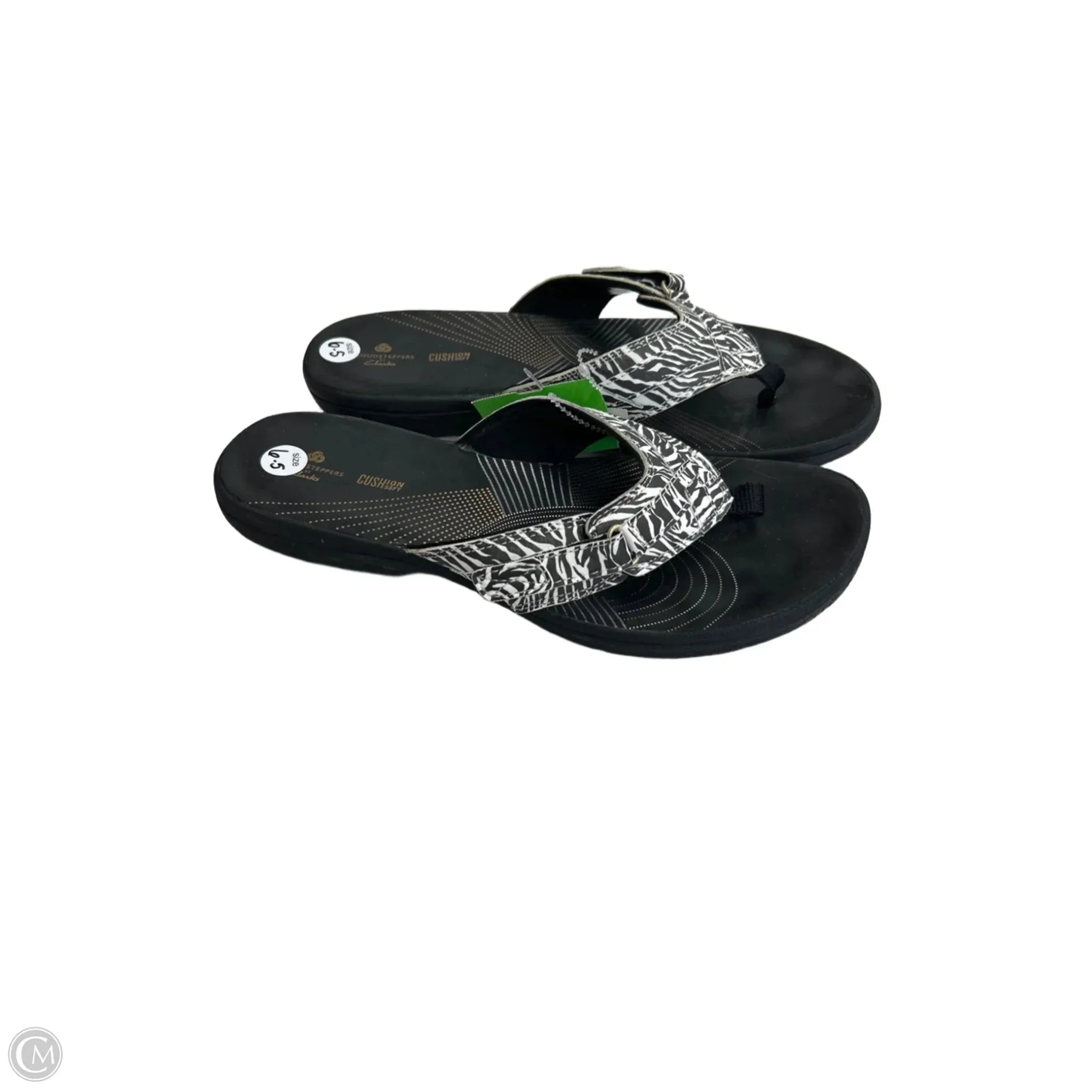 Sandals Flip Flops By Clarks In Black, Size: 9 clarks