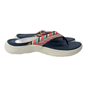 Sandals Flip Flops By Clarks In Blue & Orange, Size:7 clarks