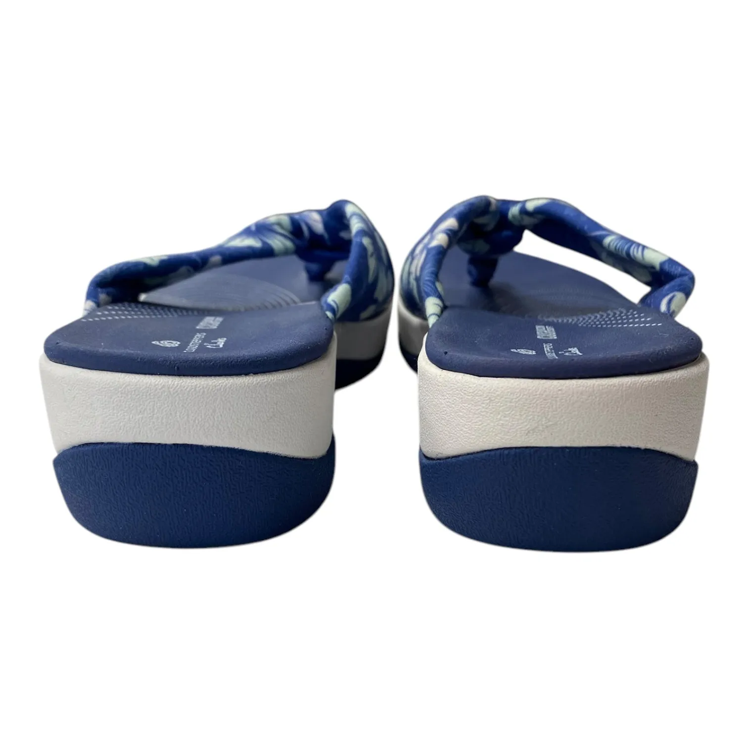 Sandals Flip Flops By Clarks In Blue, Size:7 clarks