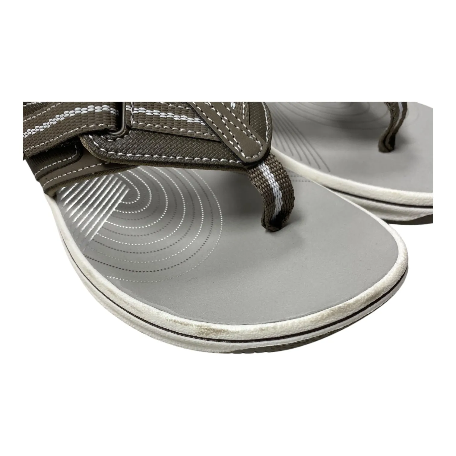 Sandals Flip Flops By Clarks In Brown, Size:7 clarks