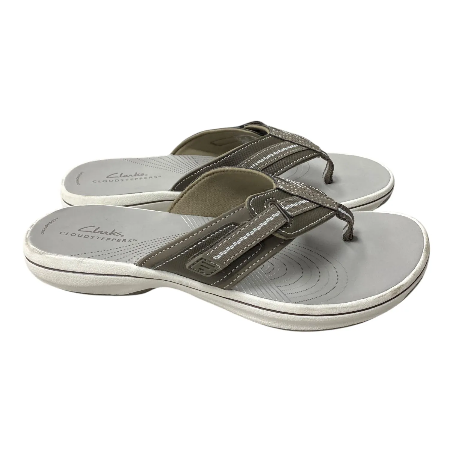 Sandals Flip Flops By Clarks In Brown, Size:7 clarks