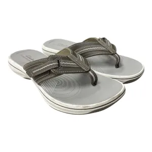 Sandals Flip Flops By Clarks In Brown, Size:7 clarks