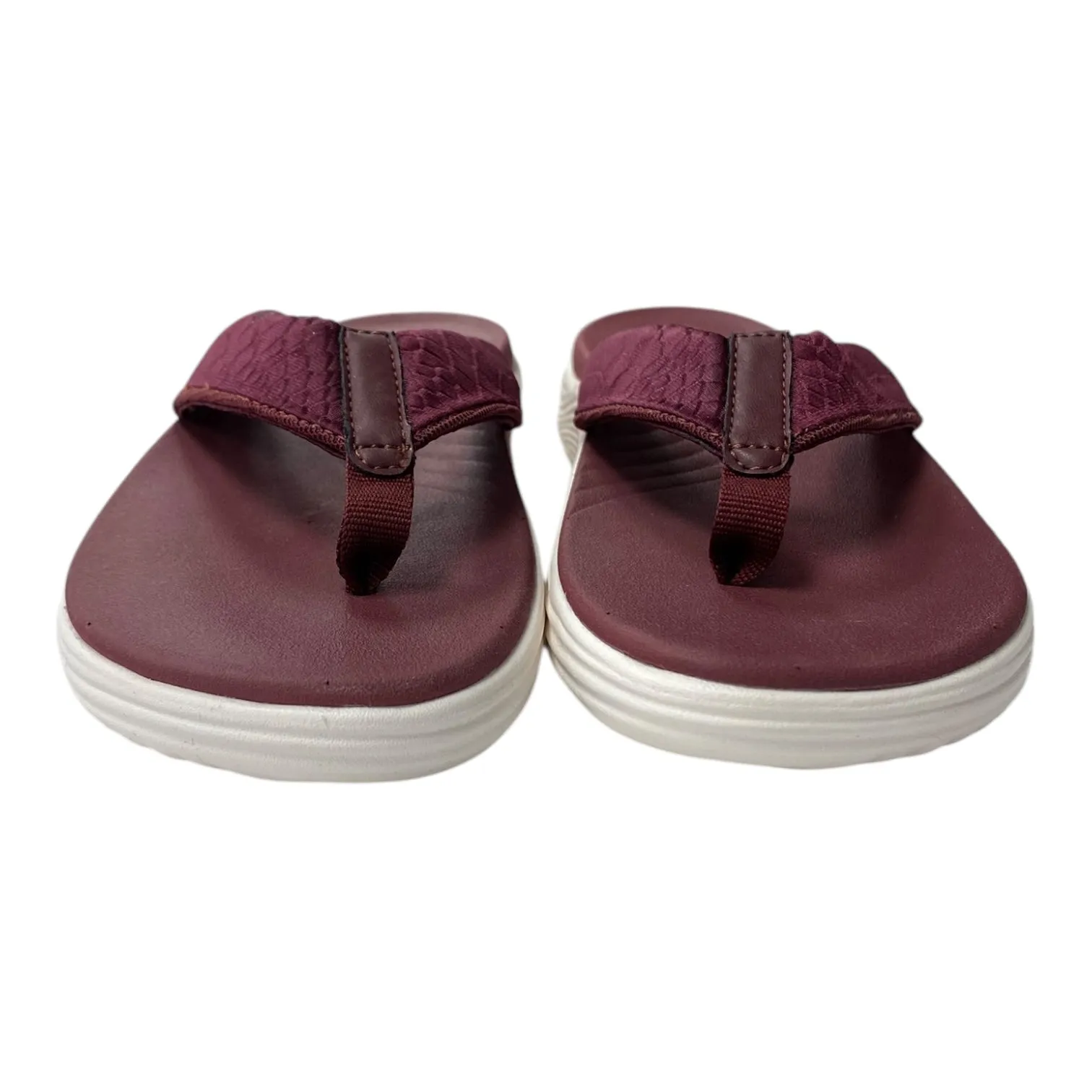 Sandals Flip Flops By Clarks In Maroon, Size:7 clarks
