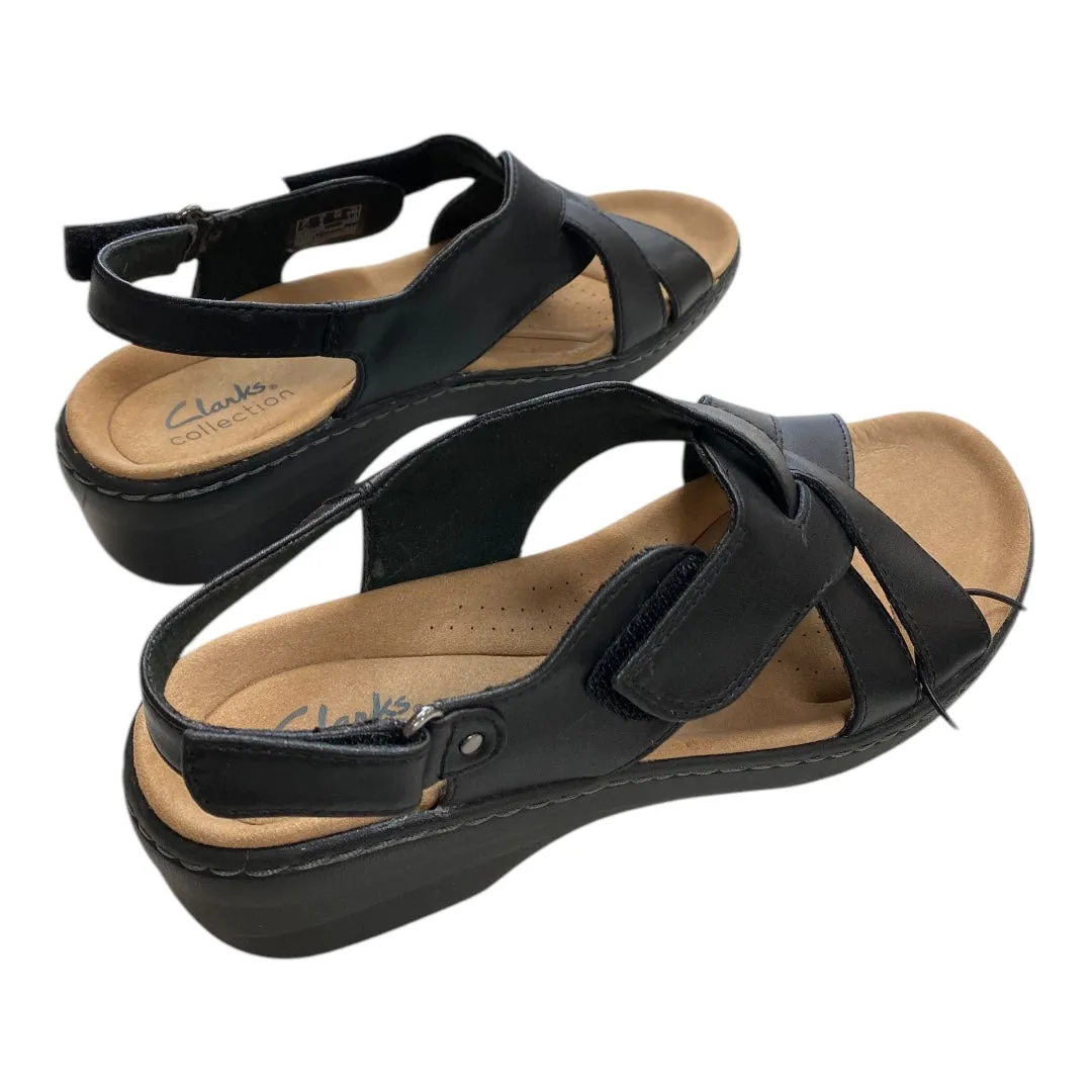 Sandals Heels Block By Clarks In Black, Size:8 clarks