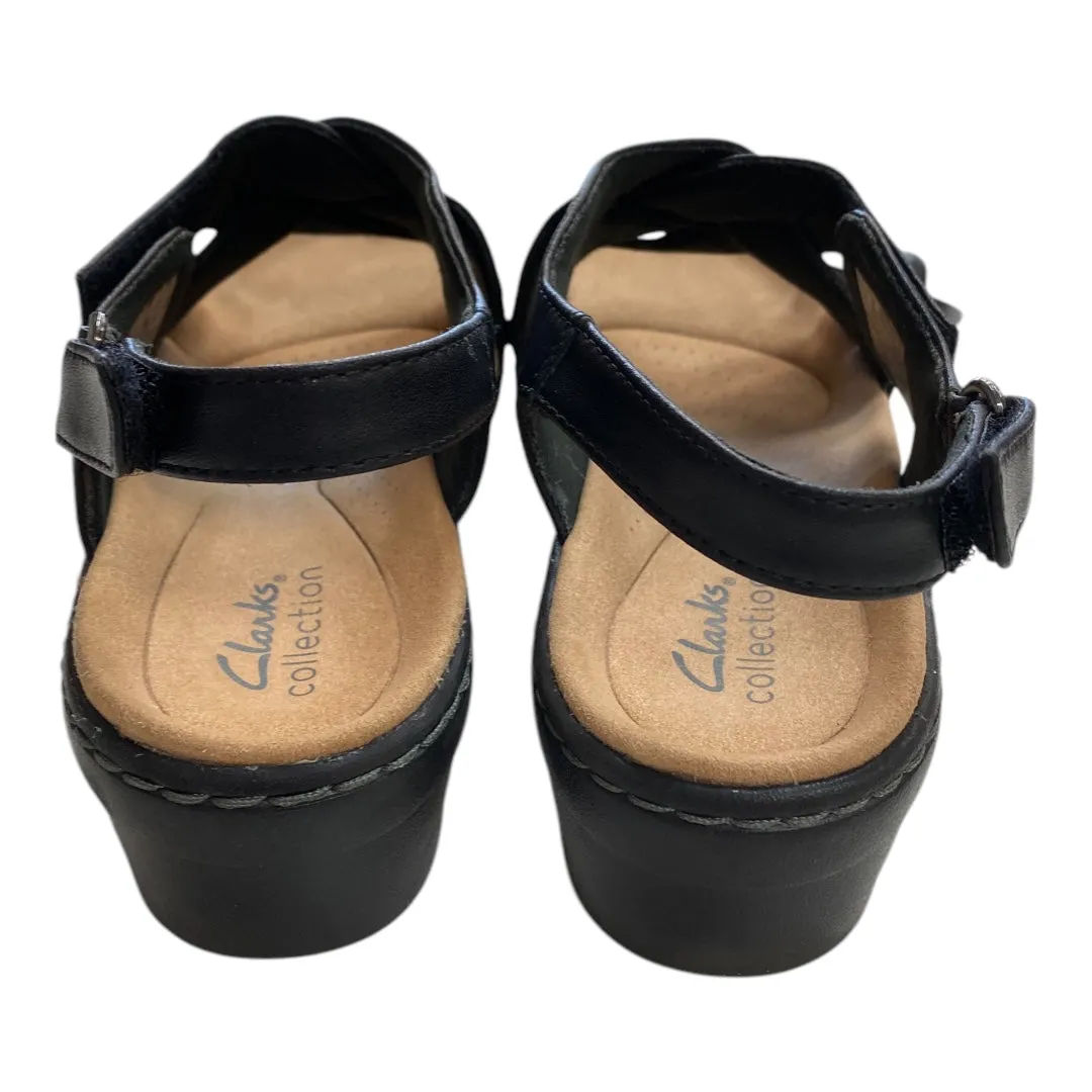 Sandals Heels Block By Clarks In Black, Size:8 clarks