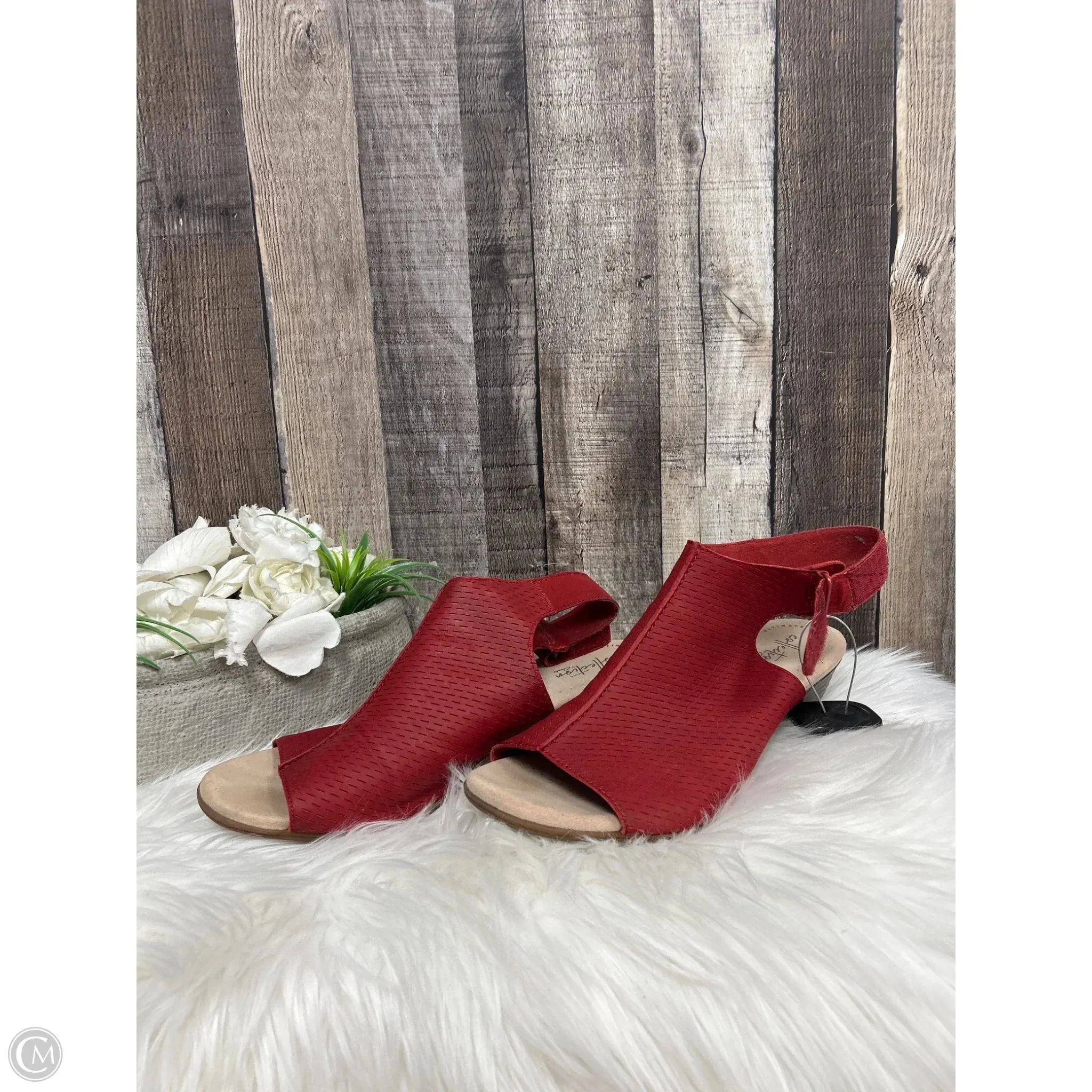 Sandals Heels Block By Clarks In Red, Size: 11 clarks