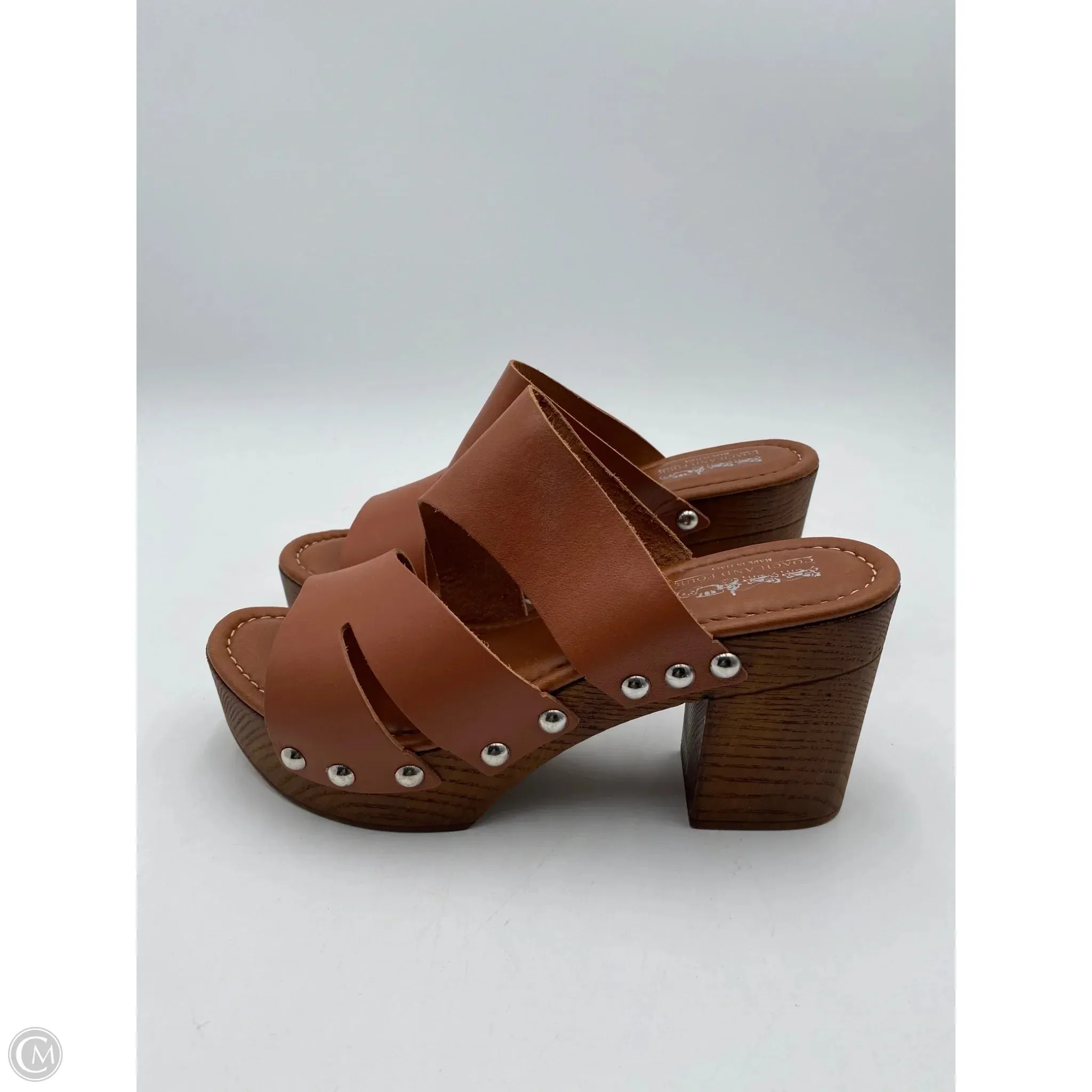 Sandals Heels Platform By Coach And Four In Brown, Size: 9