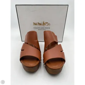 Sandals Heels Platform By Coach And Four In Brown, Size: 9