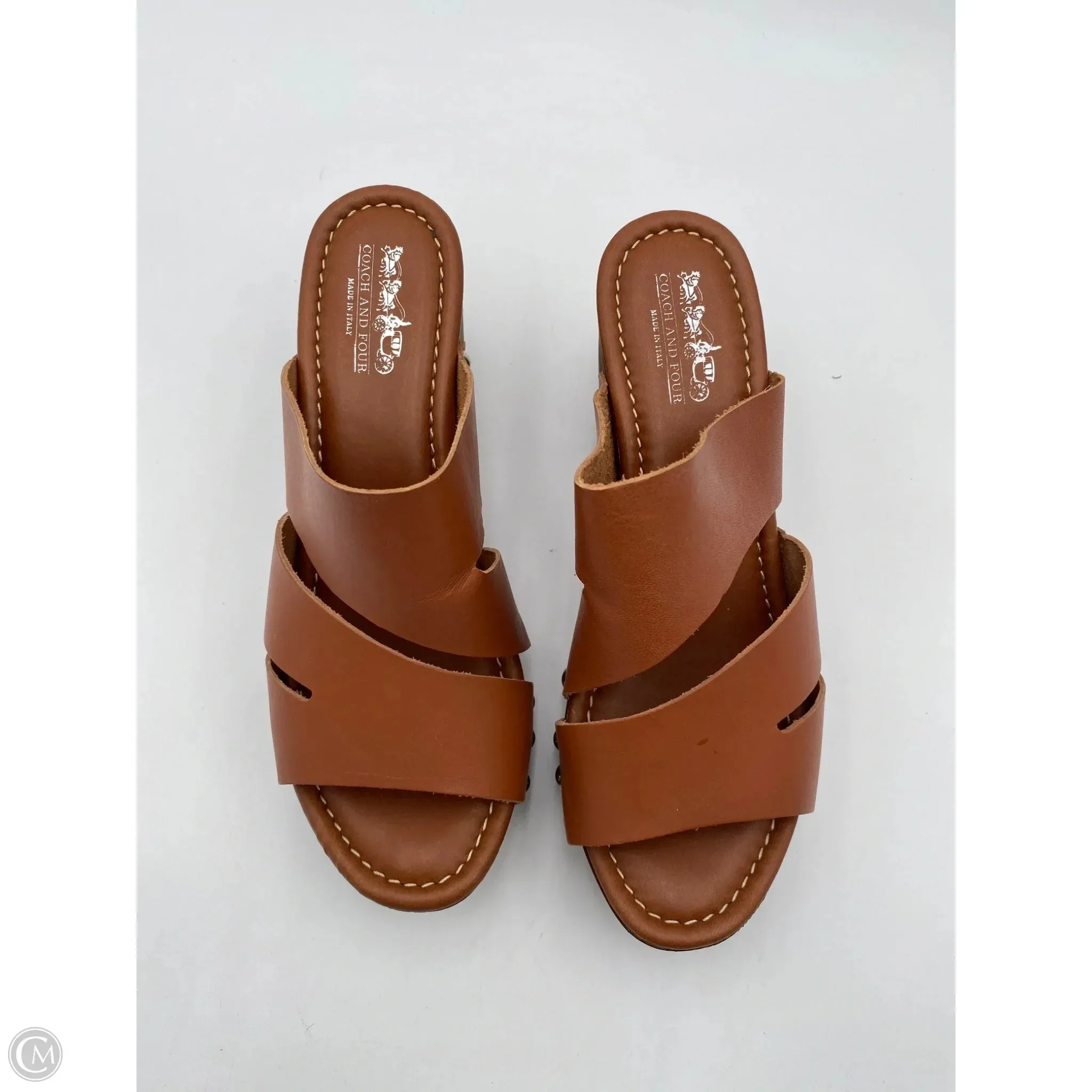 Sandals Heels Platform By Coach And Four In Brown, Size: 9