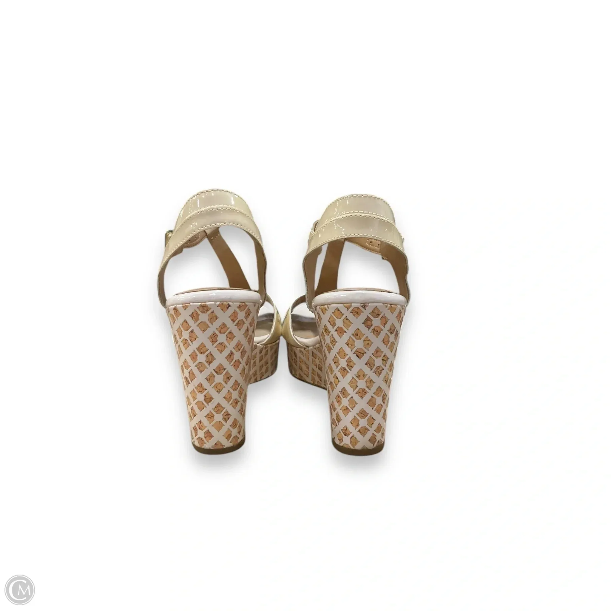 Sandals Heels Wedge By Clarks In Beige, Size: 9.5 clarks