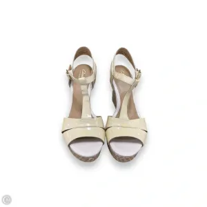 Sandals Heels Wedge By Clarks In Beige, Size: 9.5 clarks