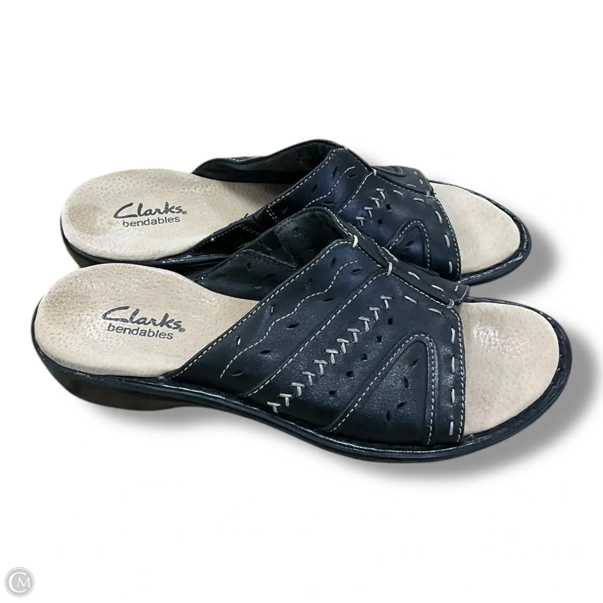 Sandals Heels Wedge By Clarks In Black, Size: 6.5 clarks