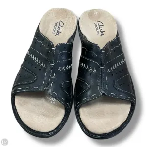Sandals Heels Wedge By Clarks In Black, Size: 6.5 clarks