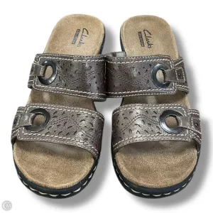 Sandals Heels Wedge By Clarks In Brown, Size: 6 clarks