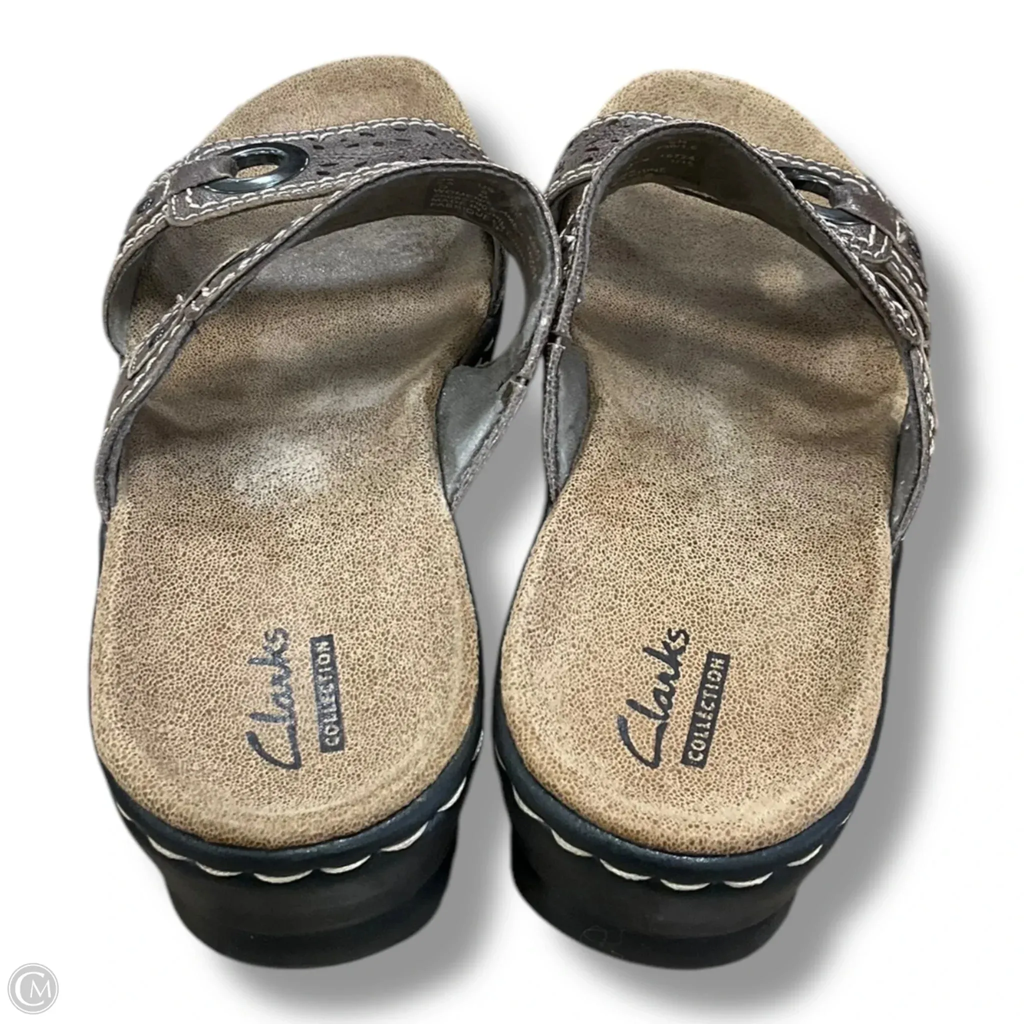 Sandals Heels Wedge By Clarks In Brown, Size: 6 clarks