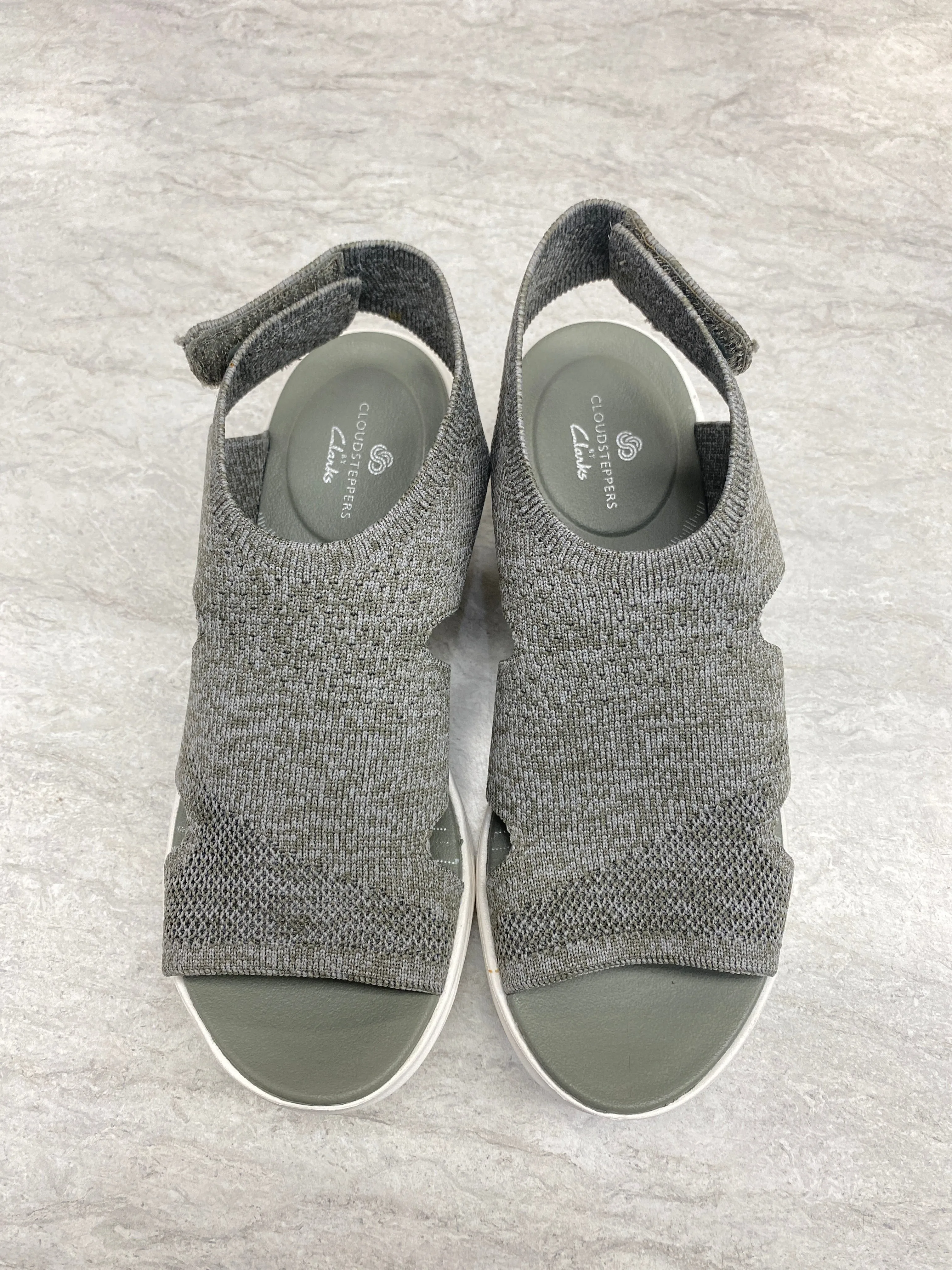 Sandals Heels Wedge By Clarks In Grey, Size: 7 clarks