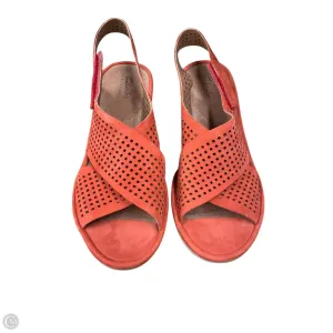 Sandals Heels Wedge By Clarks In Orange, Size: 7 clarks