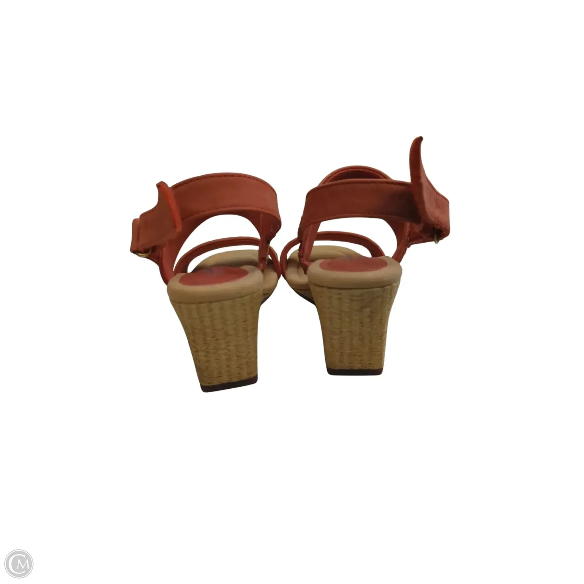 Sandals Heels Wedge By Clarks In Red, Size: 8 clarks