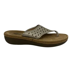 Sandals Heels Wedge By Clarks In Tan, Size:8.5 clarks