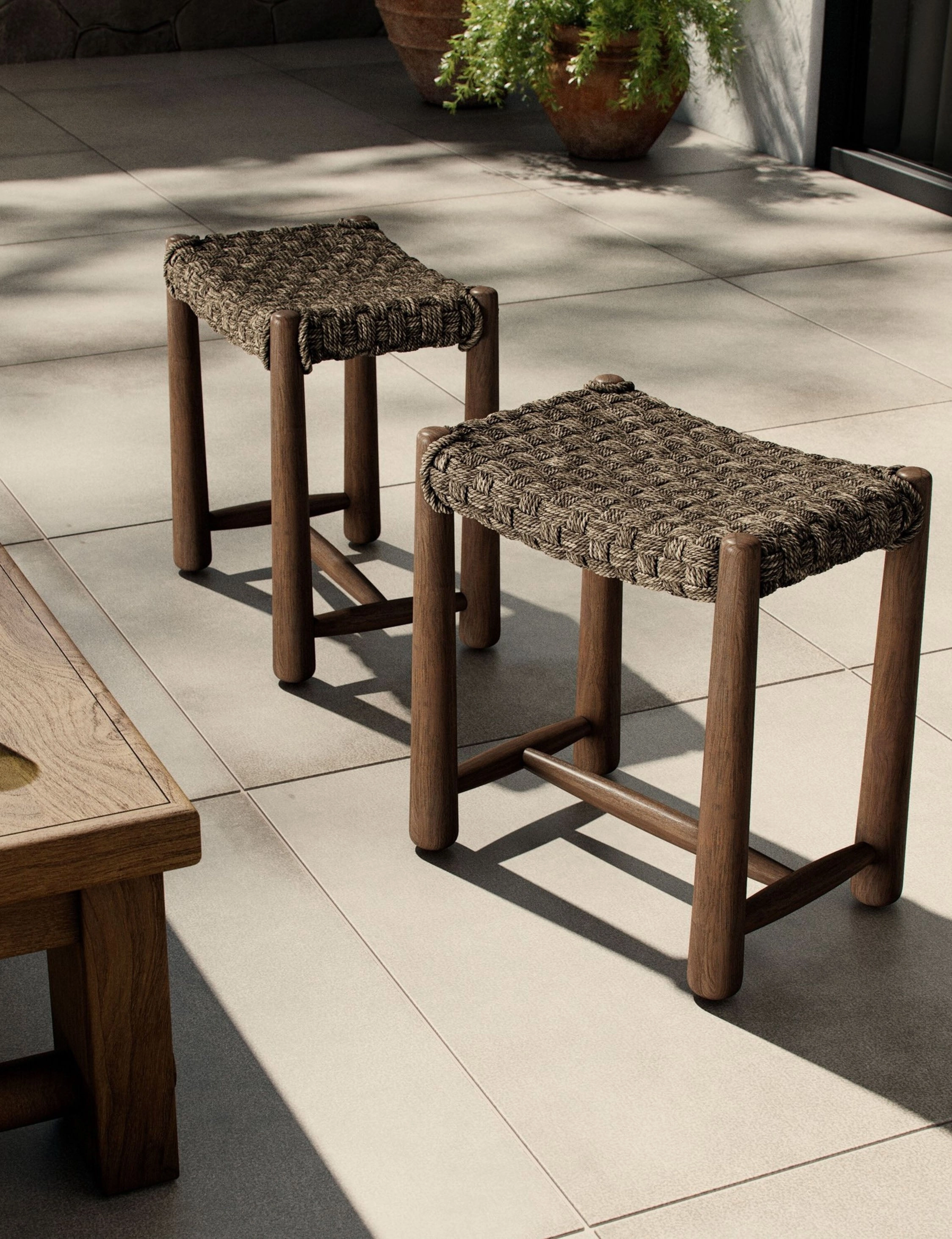 Savio Indoor / Outdoor Stool by Amber Lewis x Four Hands