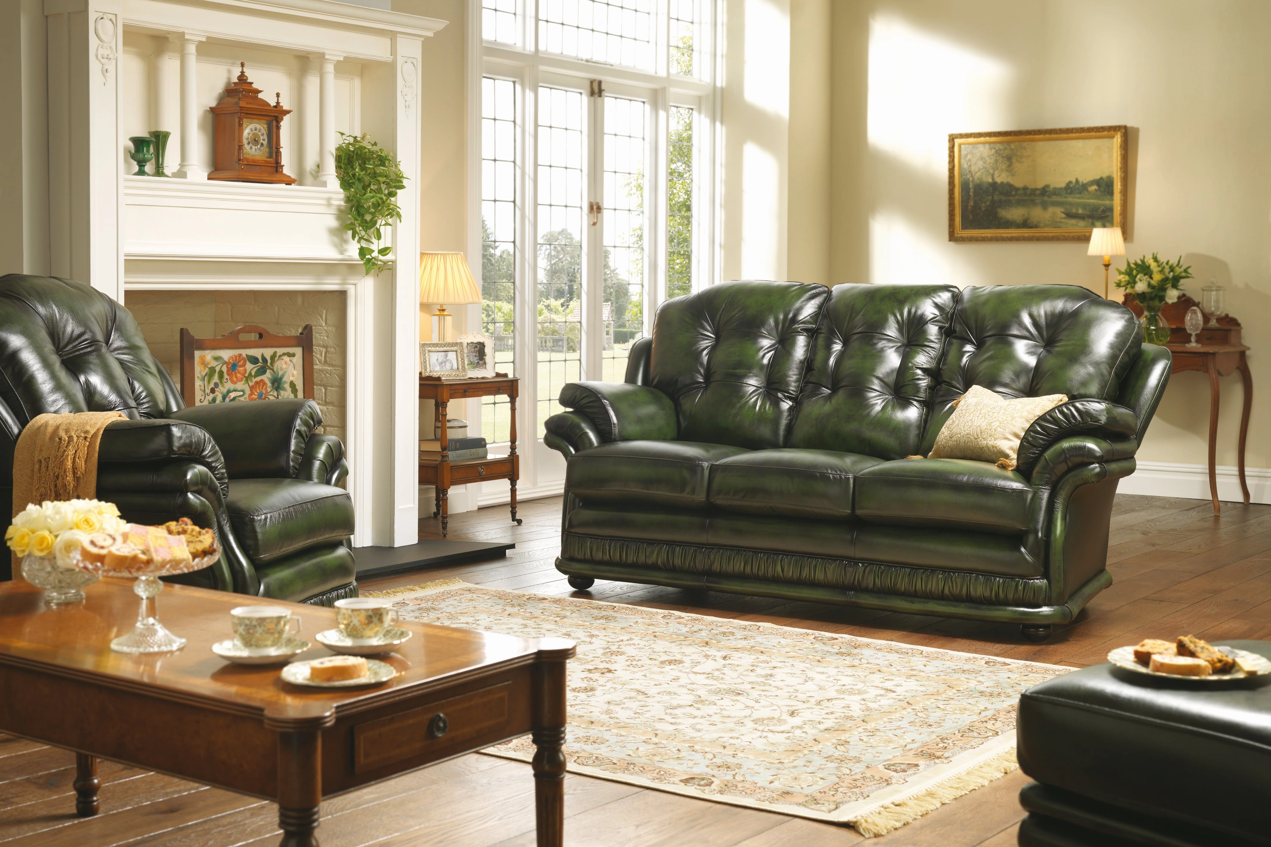 Senator | 3 Seater Sofa | Antique Green