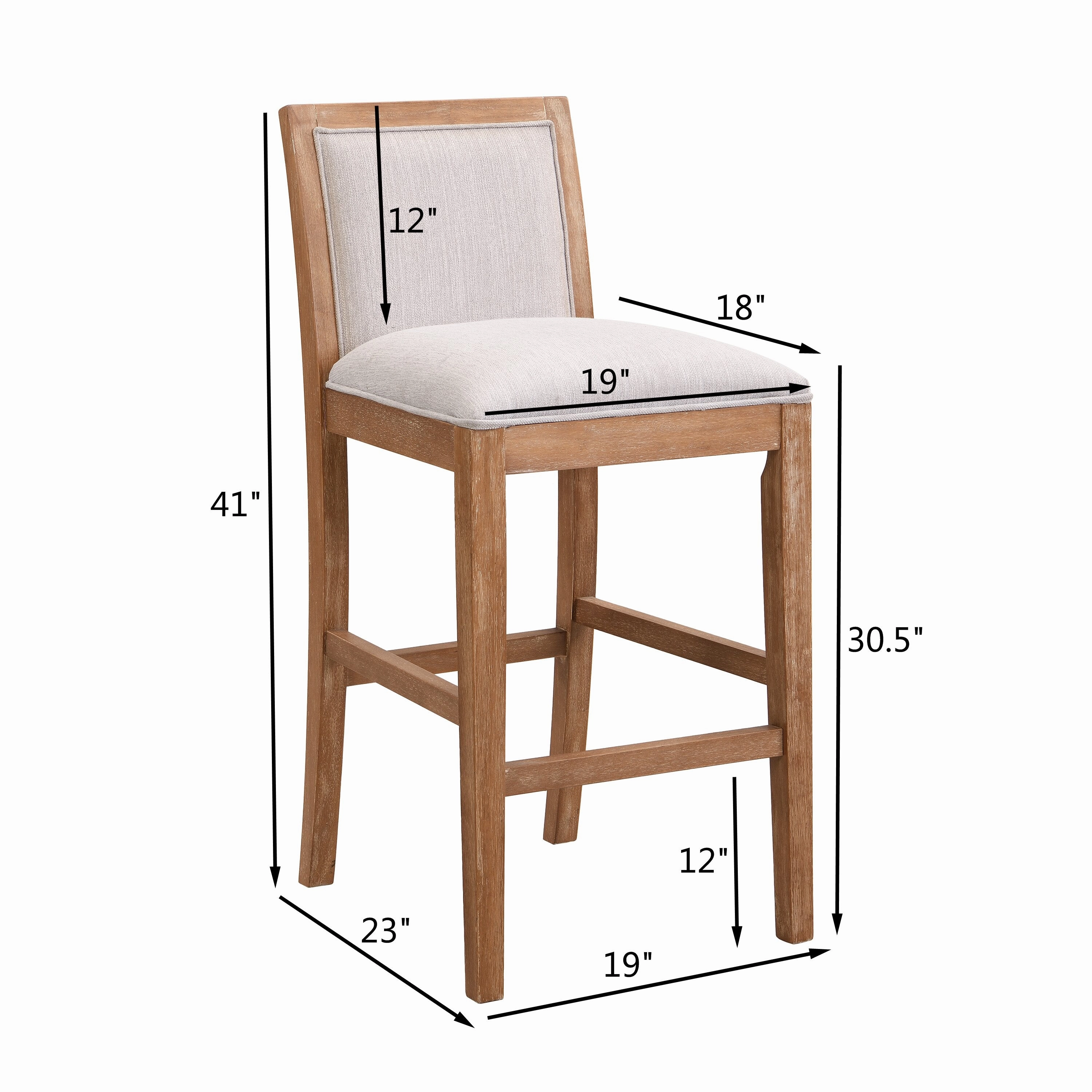 Set of 2 Mid-Century Modern Counter Stools