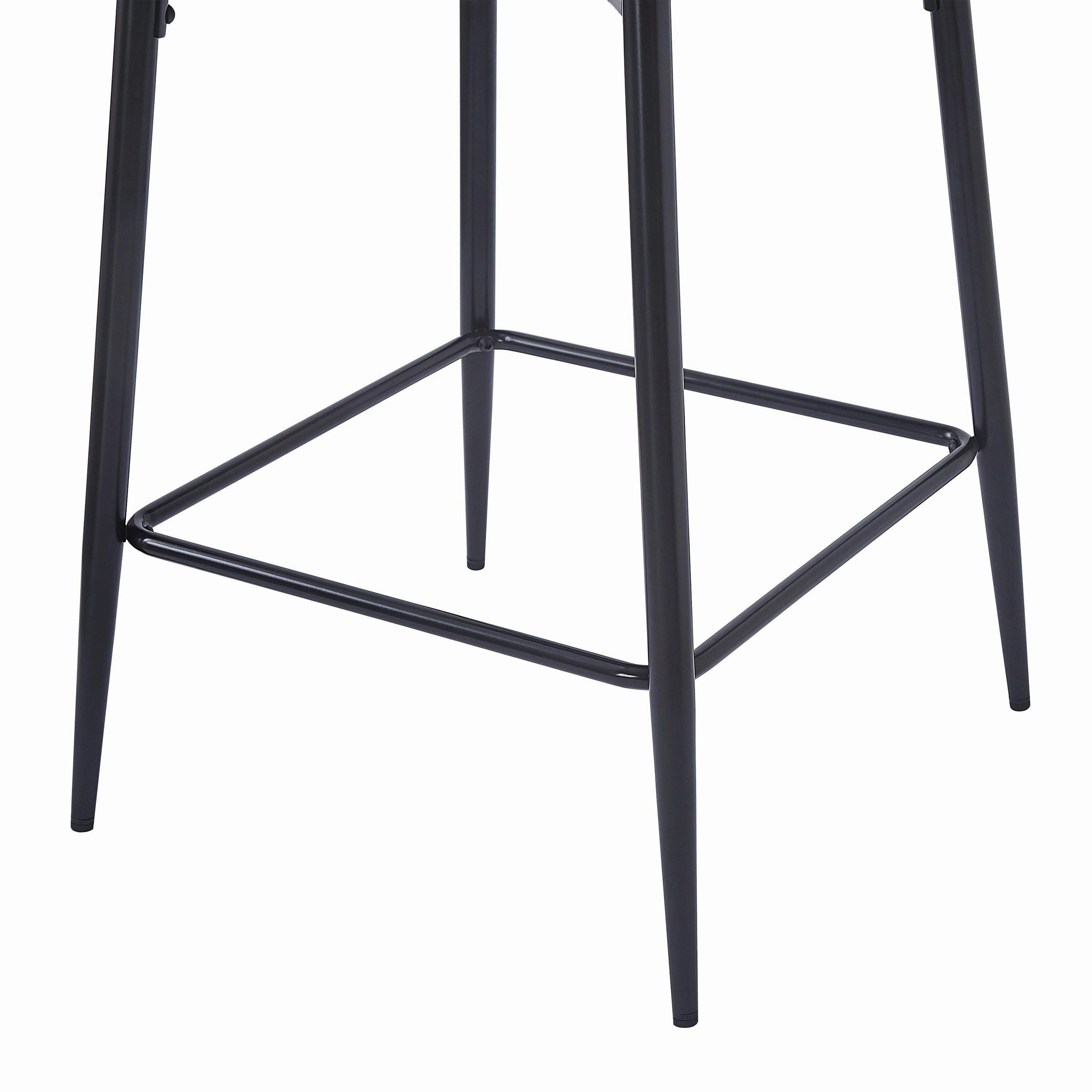 Set of 2 Modern Counter Stools PU Leather Bar Chairs