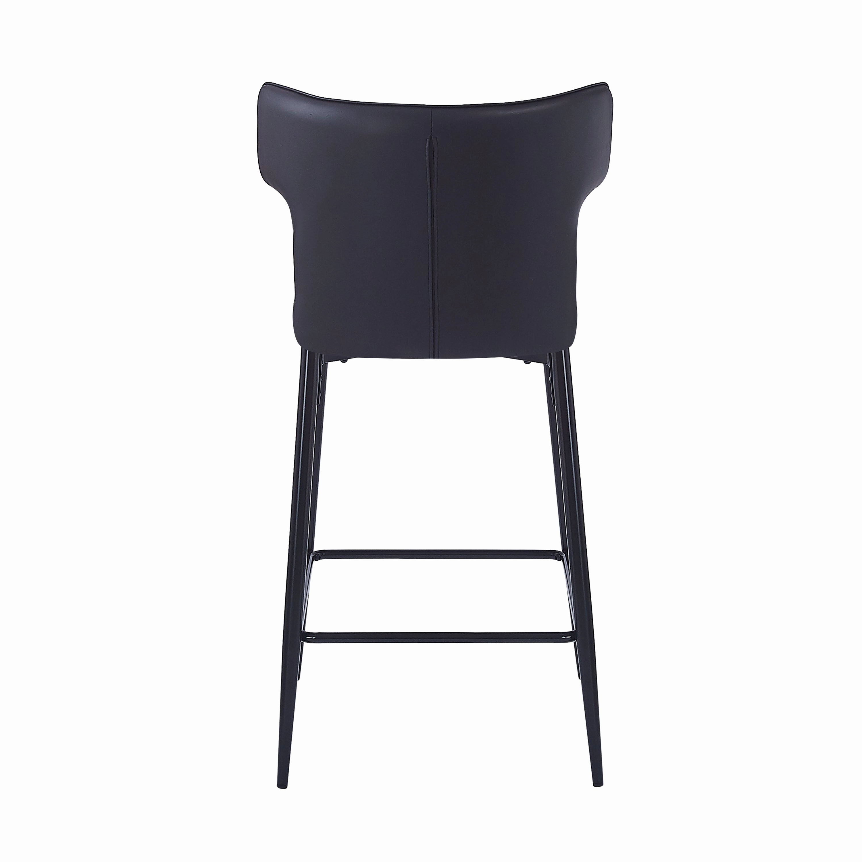 Set of 2 Modern Counter Stools PU Leather Bar Chairs