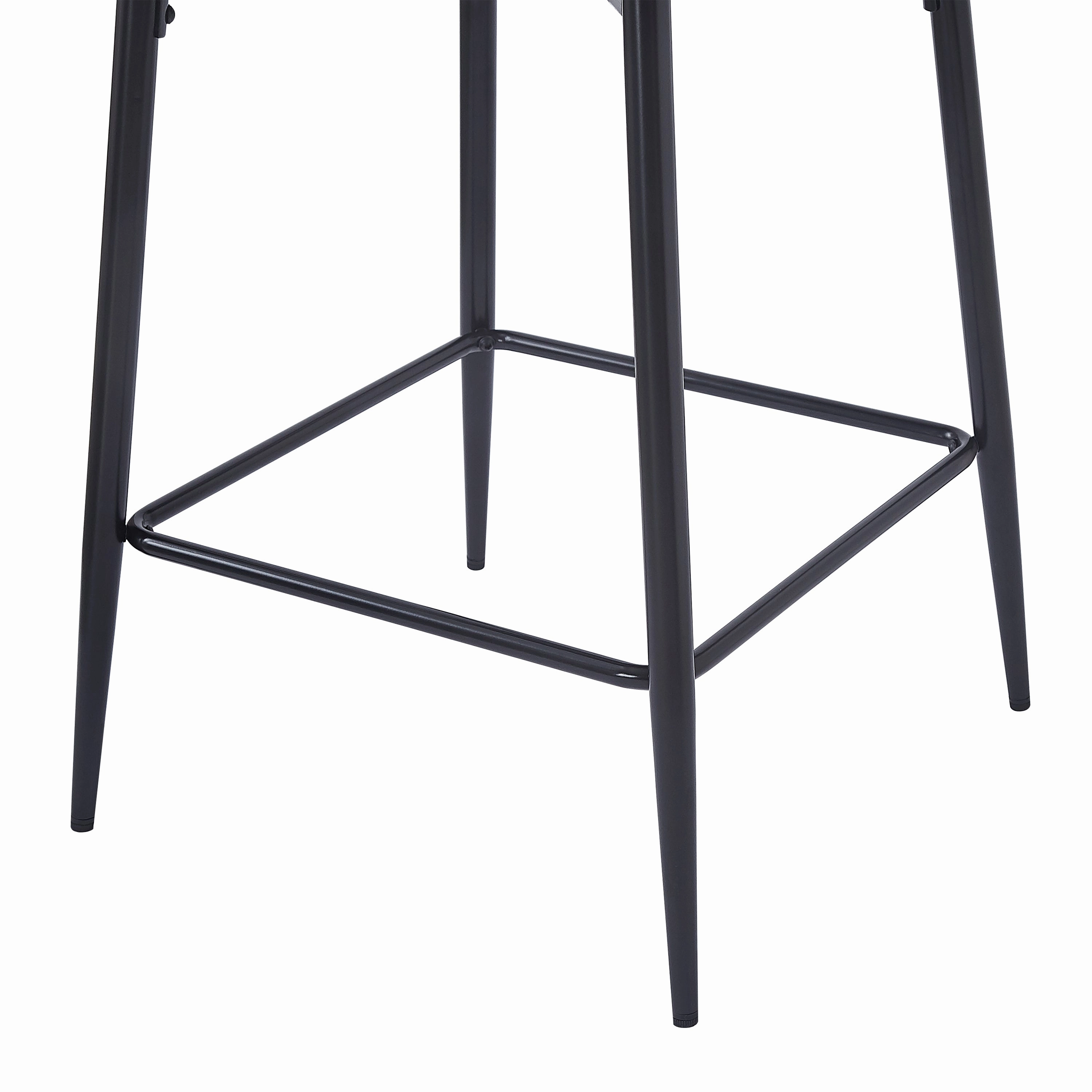 Set of 2 Modern Counter Stools PU Leather Bar Chairs