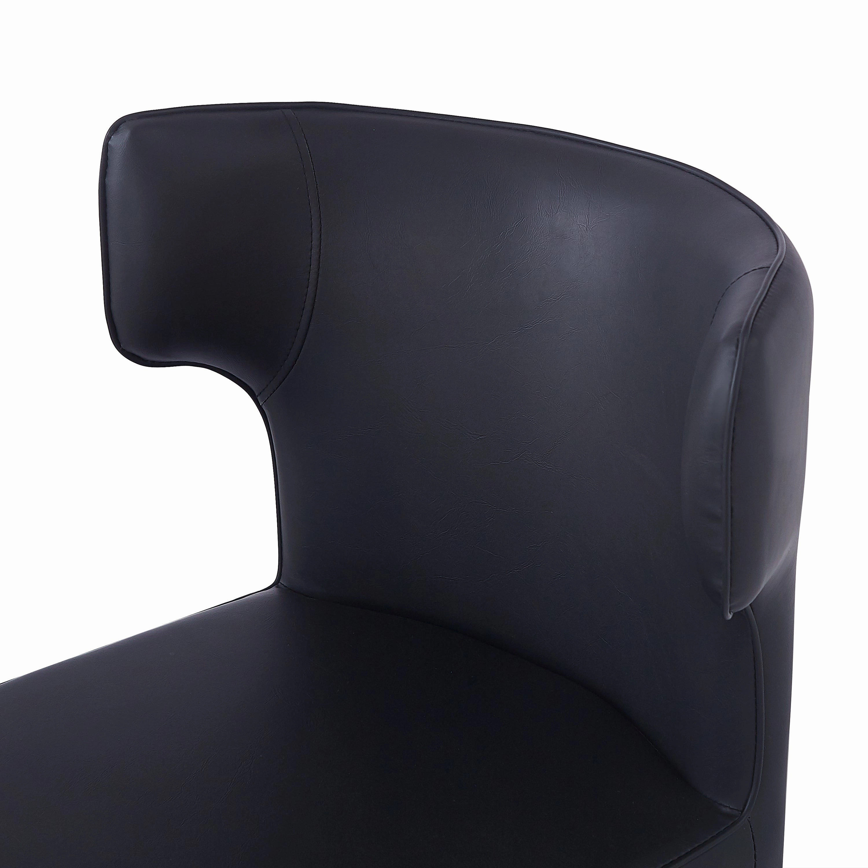 Set of 2 Modern Counter Stools PU Leather Bar Chairs
