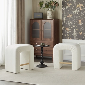 Set of 2 Modern Inverted U-Shape Bar Stools kitchen accessories, table linens