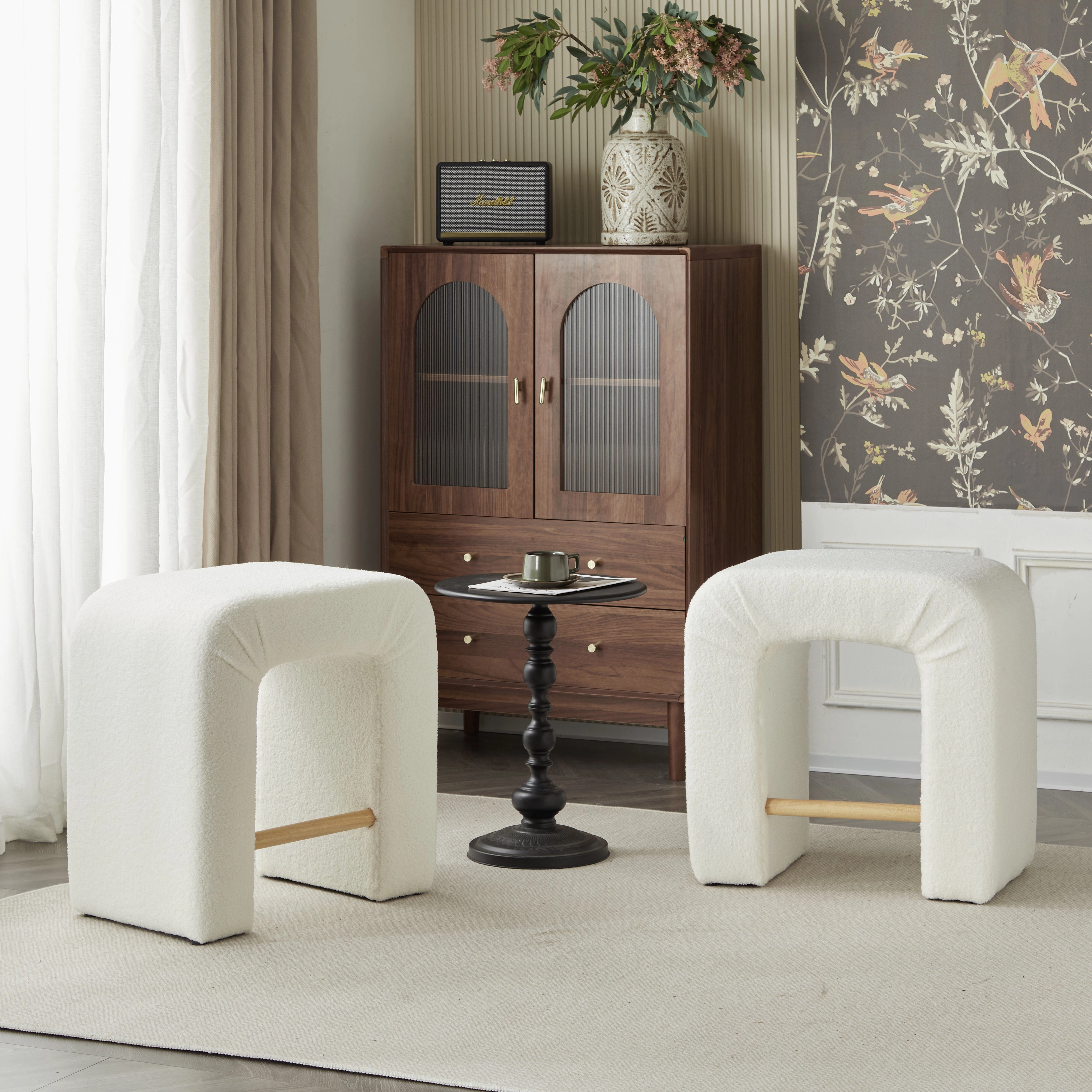 Set of 2 Modern Inverted U-Shape Bar Stools kitchen accessories, table linens