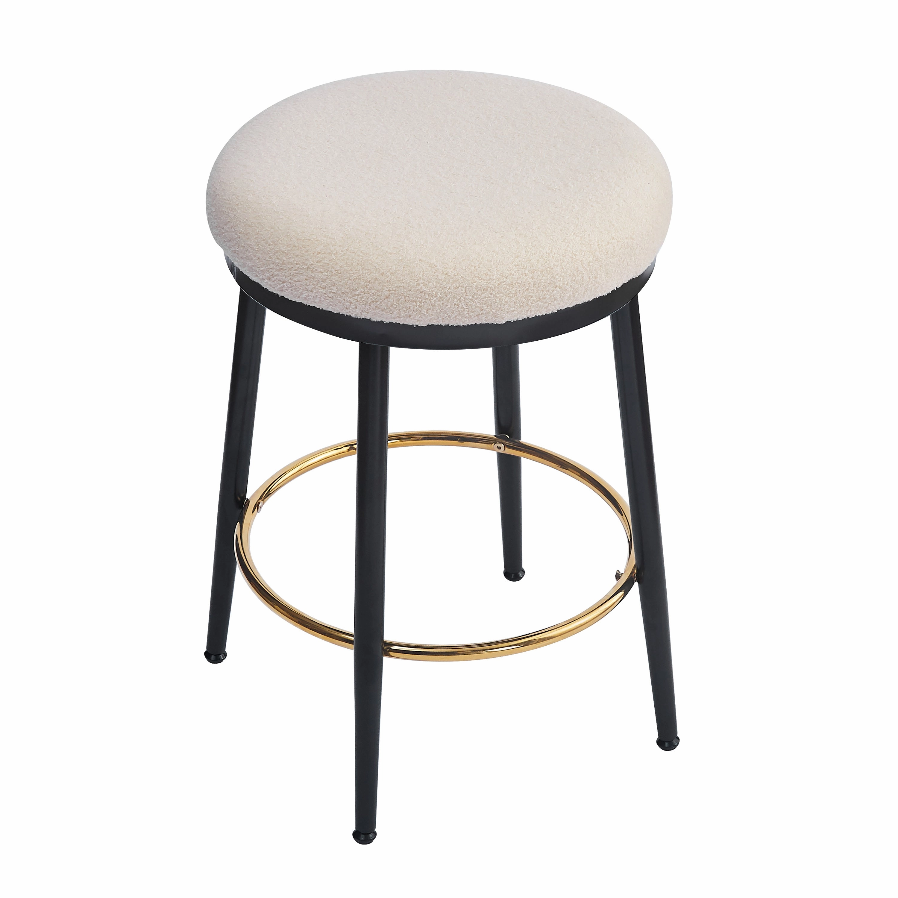 Set of 2 Modern Upholstered Counter Stools  24.75" Seat Height