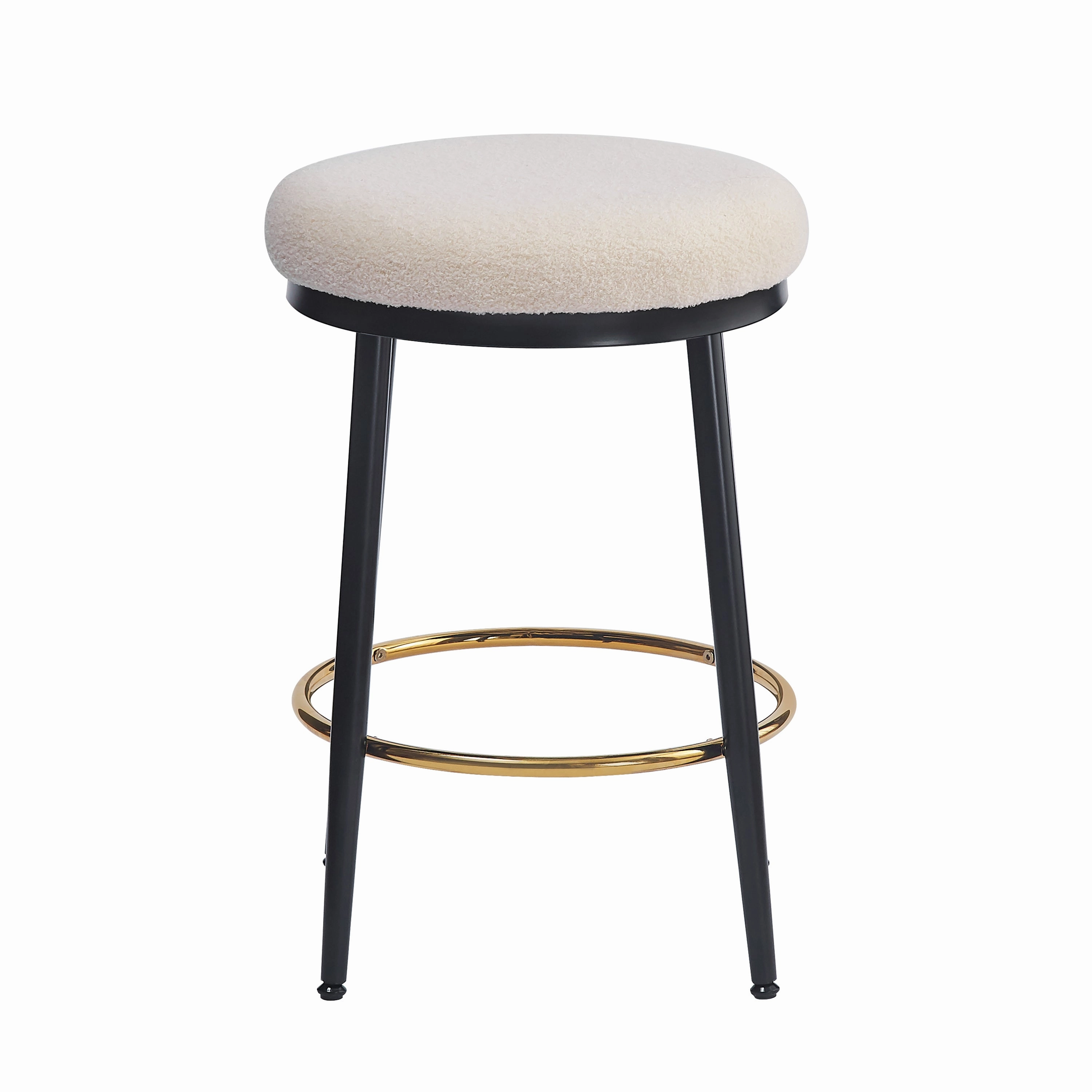 Set of 2 Modern Upholstered Counter Stools  24.75" Seat Height