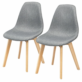 Set of 2 or 4 Kitchen Dining Chairs Gray kitchen towel, placemats
