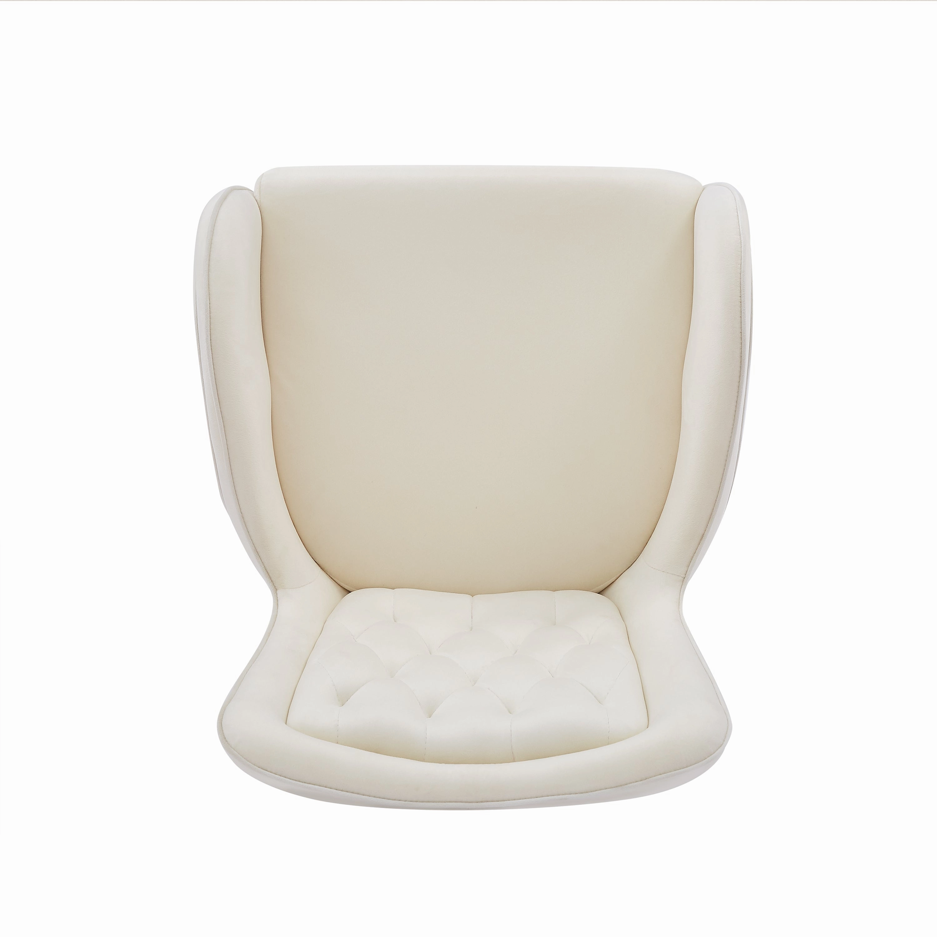 Set of 2 Velvet Counter Stools Tufted Bar Chairs Gold Frame