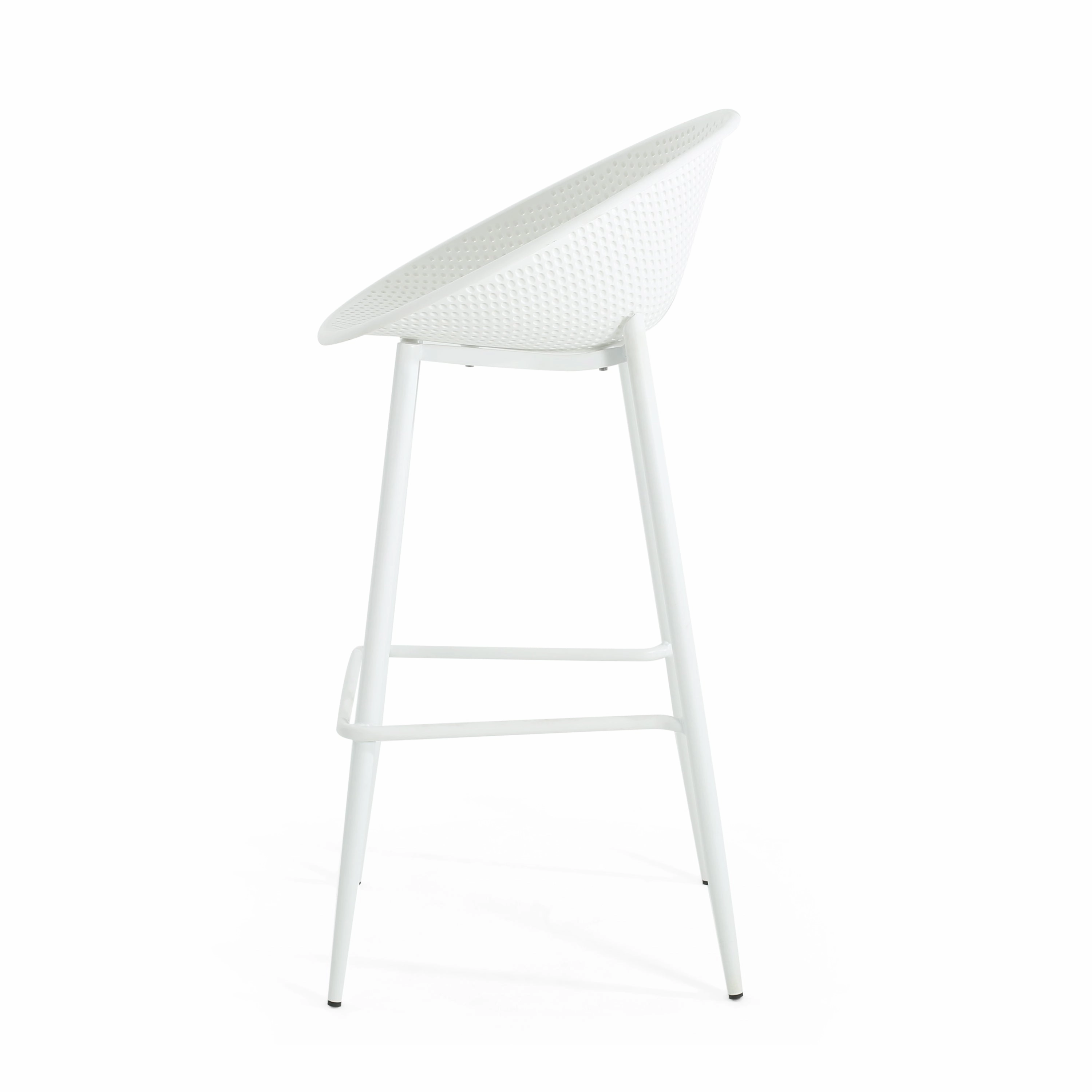 Shinnia Indoor & Outdoor Polypropelene Plastic Gable Barstool, Set of 2