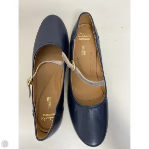 Shoes Flats By Clarks In Blue & Silver, Size: 11 clarks