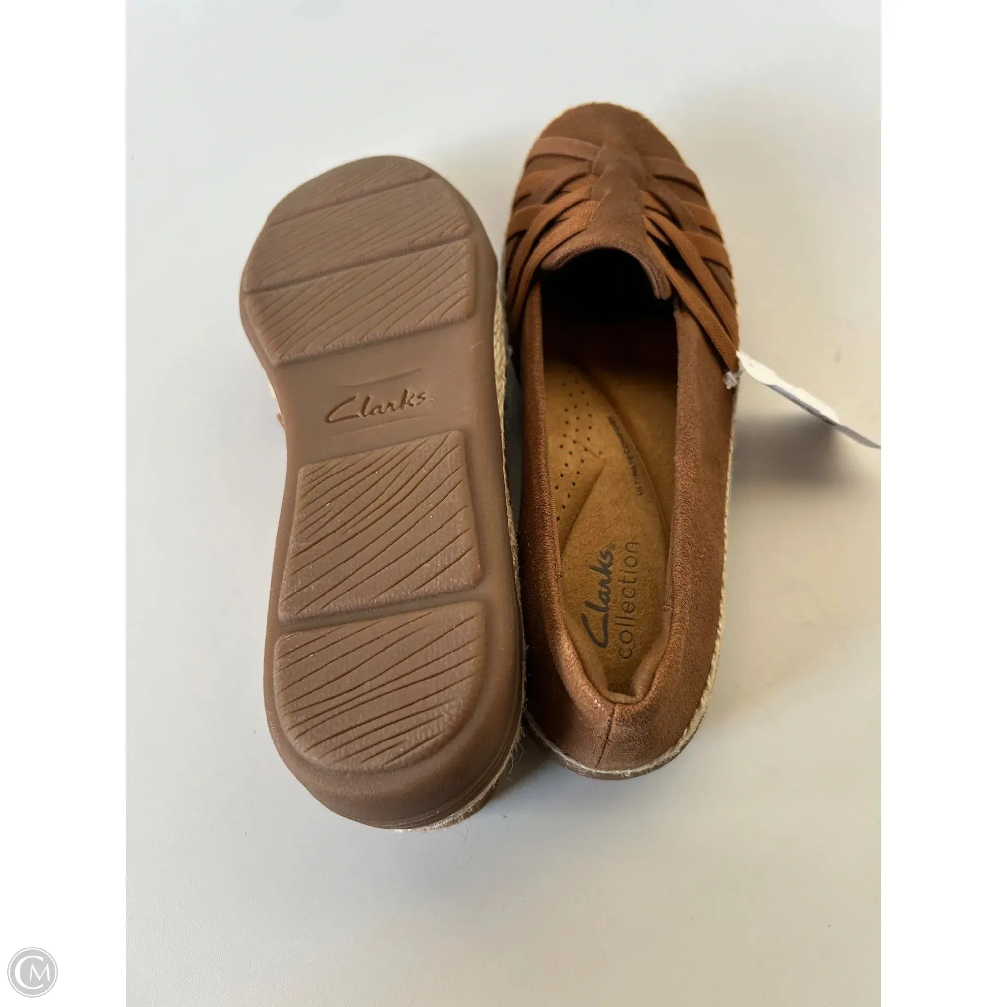 Shoes Flats By Clarks In Brown, Size: 8 clarks