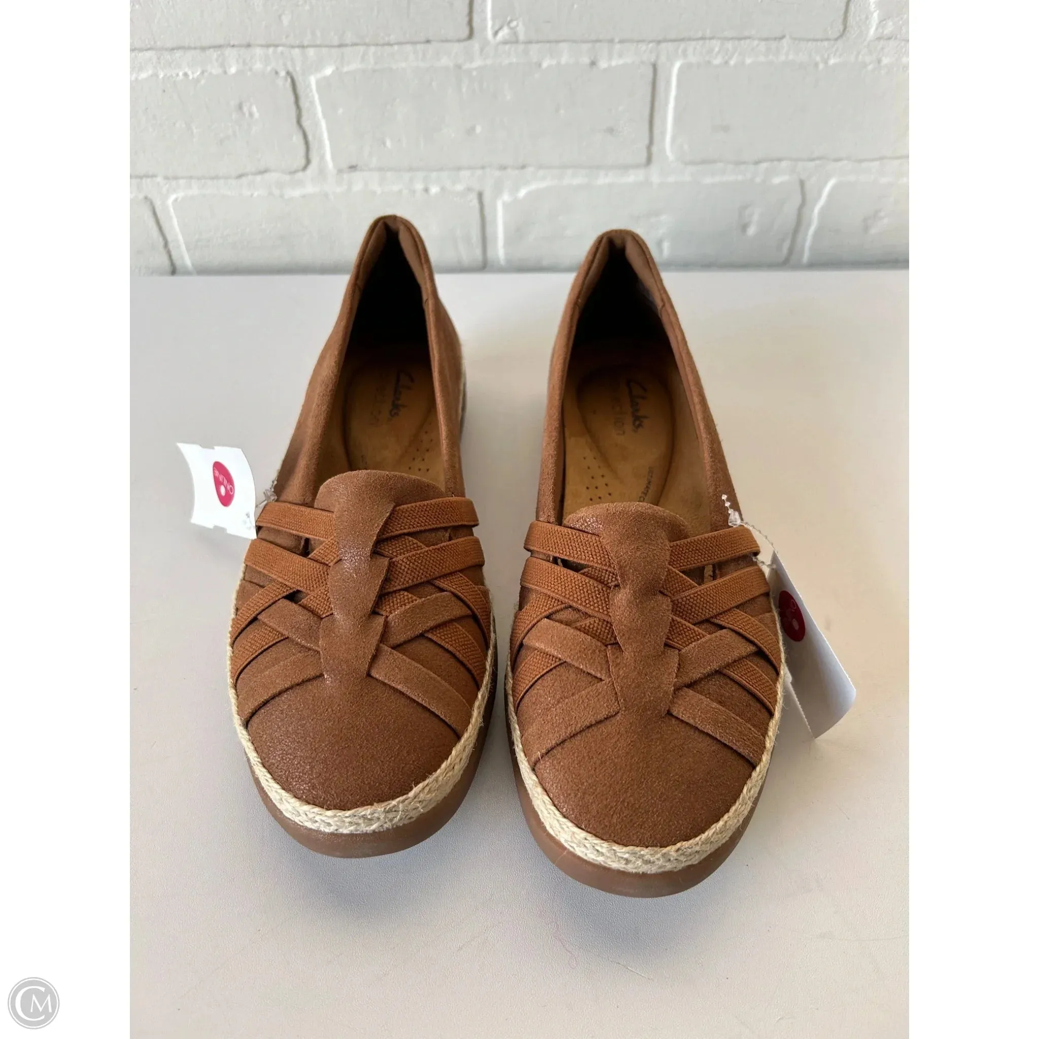 Shoes Flats By Clarks In Brown, Size: 8 clarks