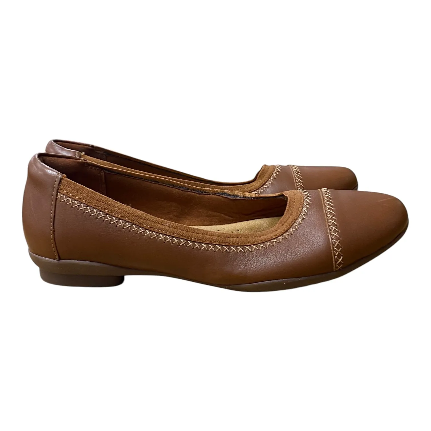Shoes Flats By Clarks In Brown, Size:8.5 clarks